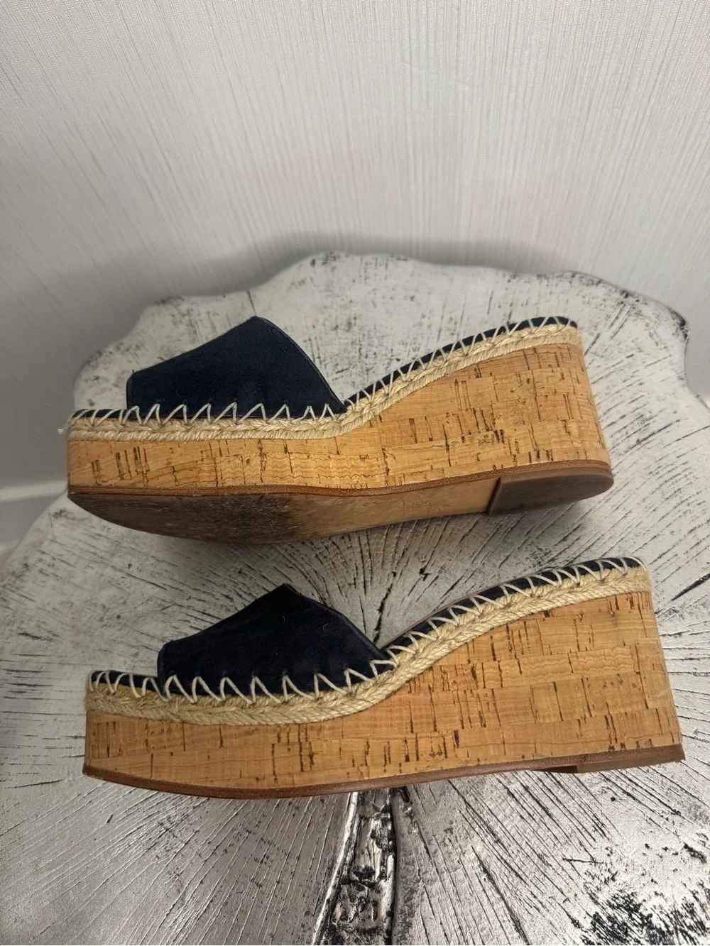 Kate Spade Cosette Shoes. Navy Wedges. Size 6.